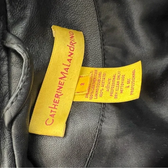 Catherine Malandrino leather jacket size 2 - Picture 3 of 5